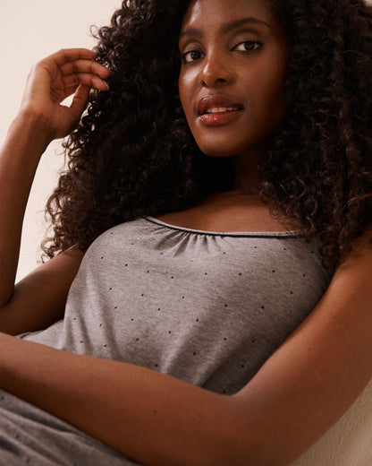 La Vie en Rose_Comfy Charcoal Grey Mix Dot_Cotton Cami_40100764_P00432_03