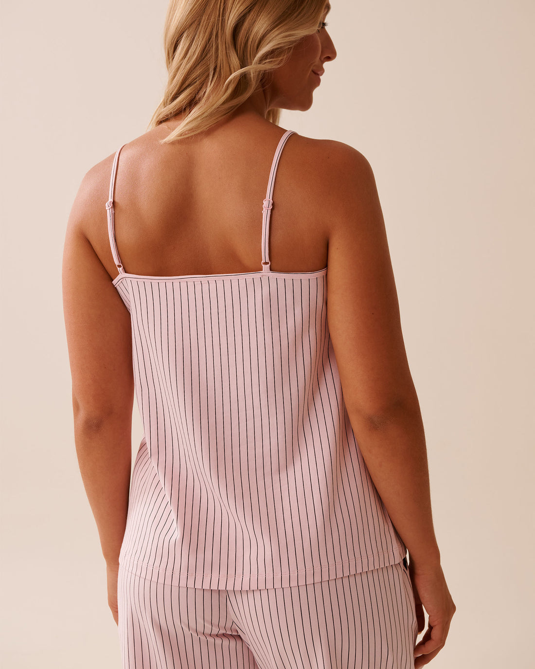 La Vie en Rose_Parfait Pink Pinstripe_Cotton Cami_40100764_P60387_02