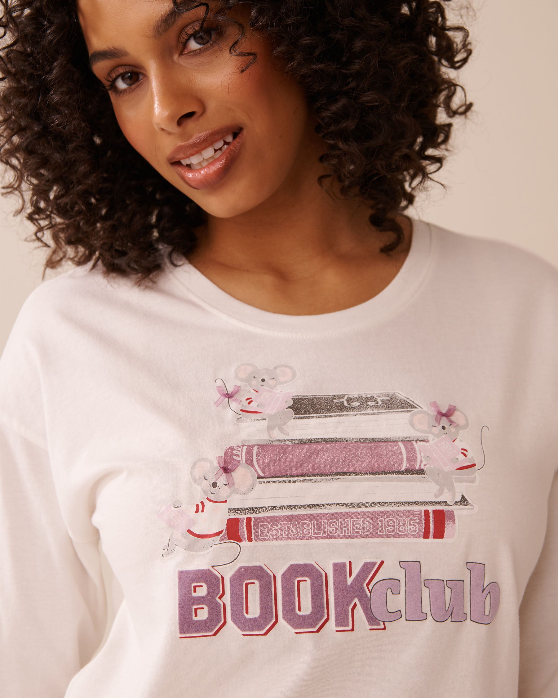 La Vie en Rose_Snow White_Mouse Print Cotton Long Sleeve Shirt_40100769_10011_03