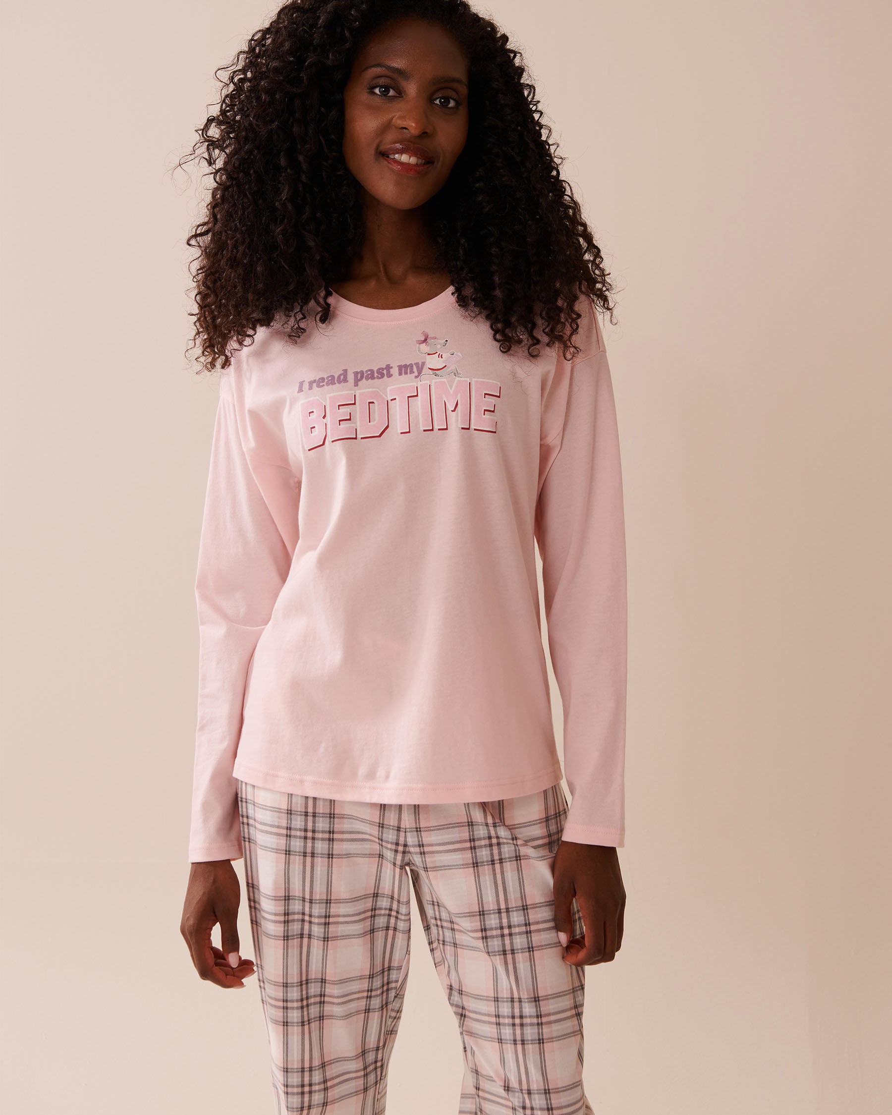 La Vie en Rose_Lotus_Mouse Print Cotton Long Sleeve Shirt_40100769_60021_01