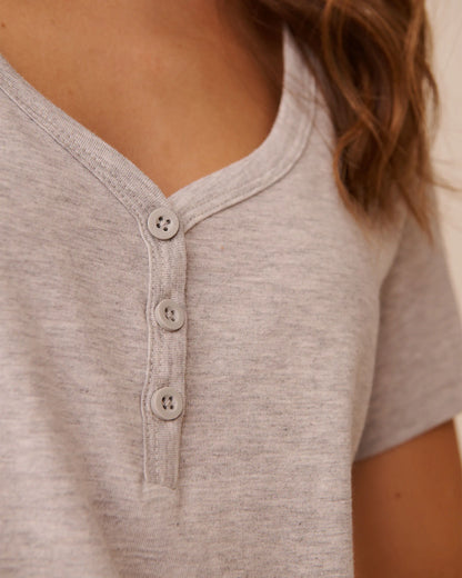 La Vie en Rose_Comfy Grey Mix_HenleyÊT-Shirt_40100772_00007_03