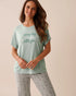 La Vie en Rose_Gray Mist_Espresso Print Recycled Fibers Crew Neck T-Shirt_40100775_40132_01