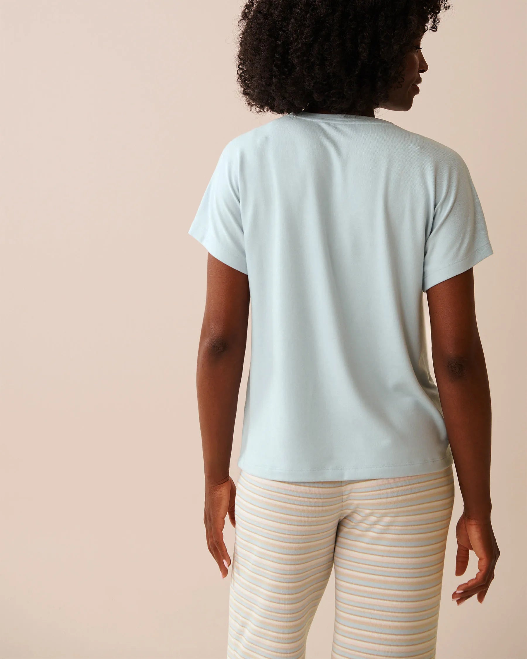 La Vie en Rose_Baby Blue_Dachshund Print Recycled Fibers Crew Neck T-Shirt_40100775_40152_02