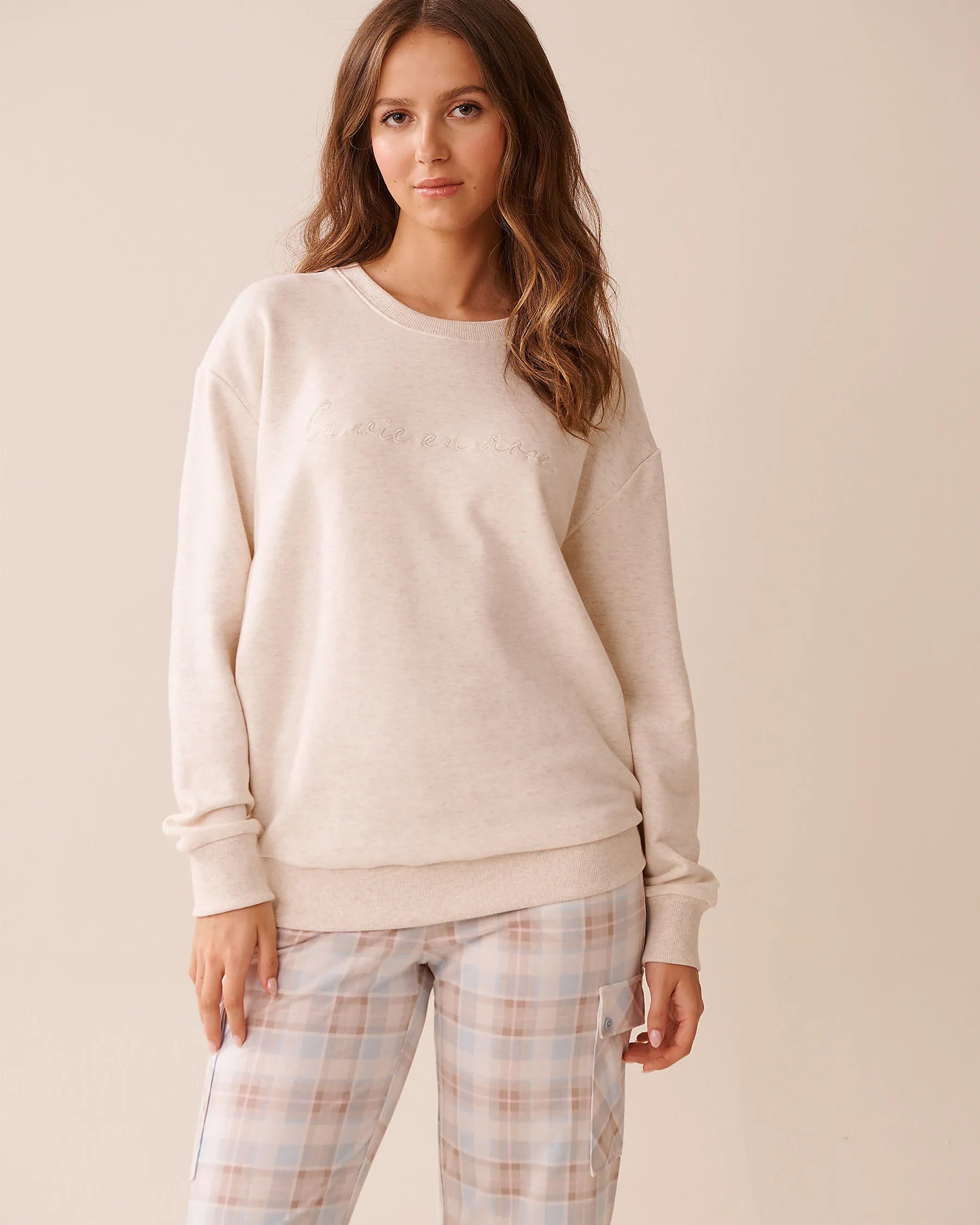 La Vie en Rose_Pumice Stone Mix_French Terry Sweatshirt_40100779_00054_01