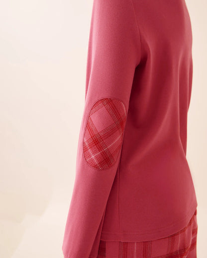La Vie en Rose_Carmine_Comfort &amp; Joy Interlock Sweater_40100788_60190_03