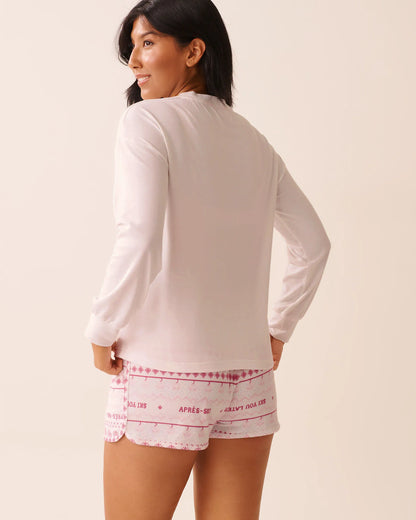 La Vie en Rose_Snow White_Apr�s-ski Print Recycled Fibers Long Sleeve Shirt_40100792_10011_02