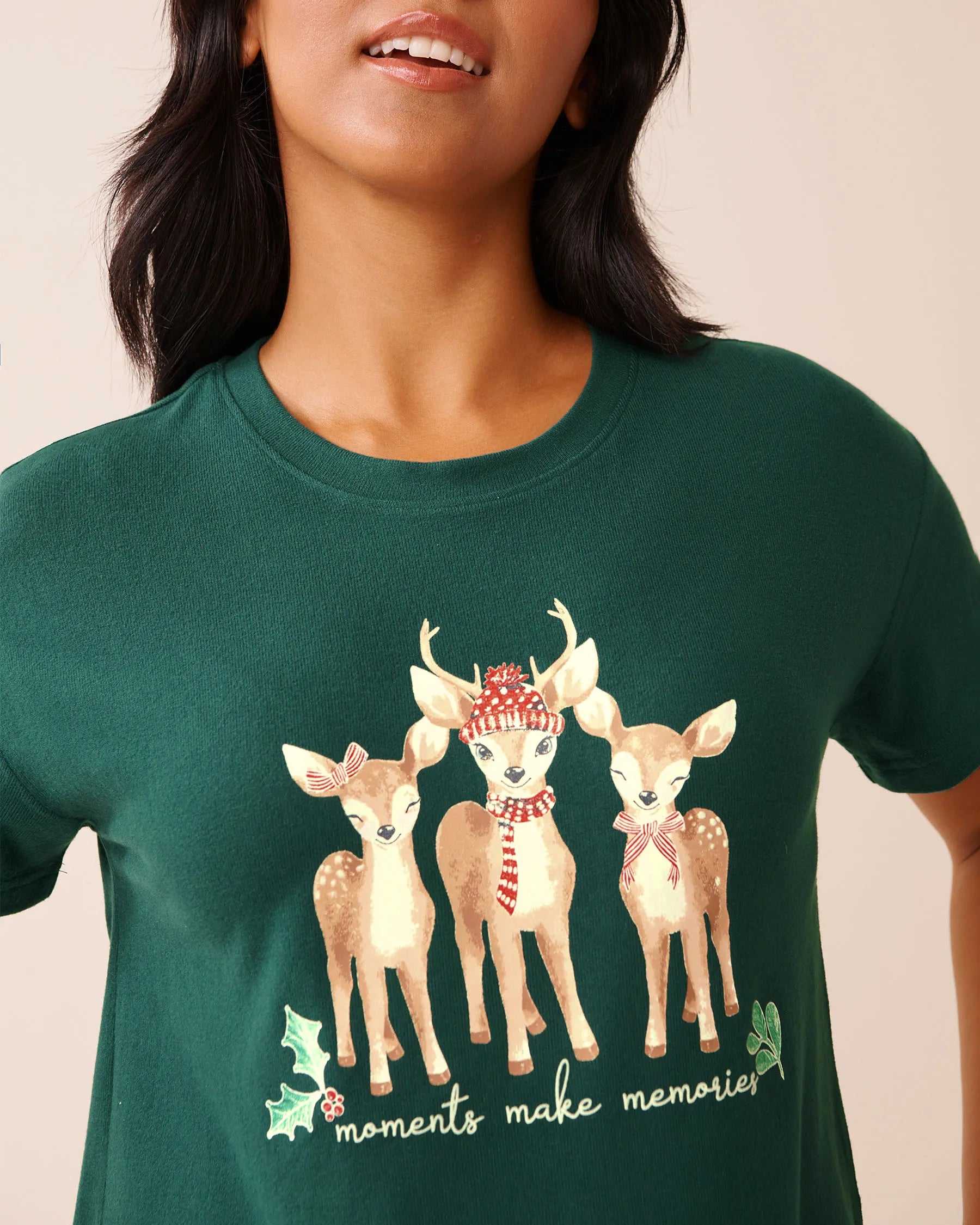 La Vie en Rose_Botanical Garden_Deer Print Recycled Fibers T-shirt_40100794_30140_02