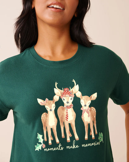 La Vie en Rose_Botanical Garden_Deer Print Recycled Fibers T-shirt_40100794_30140_02