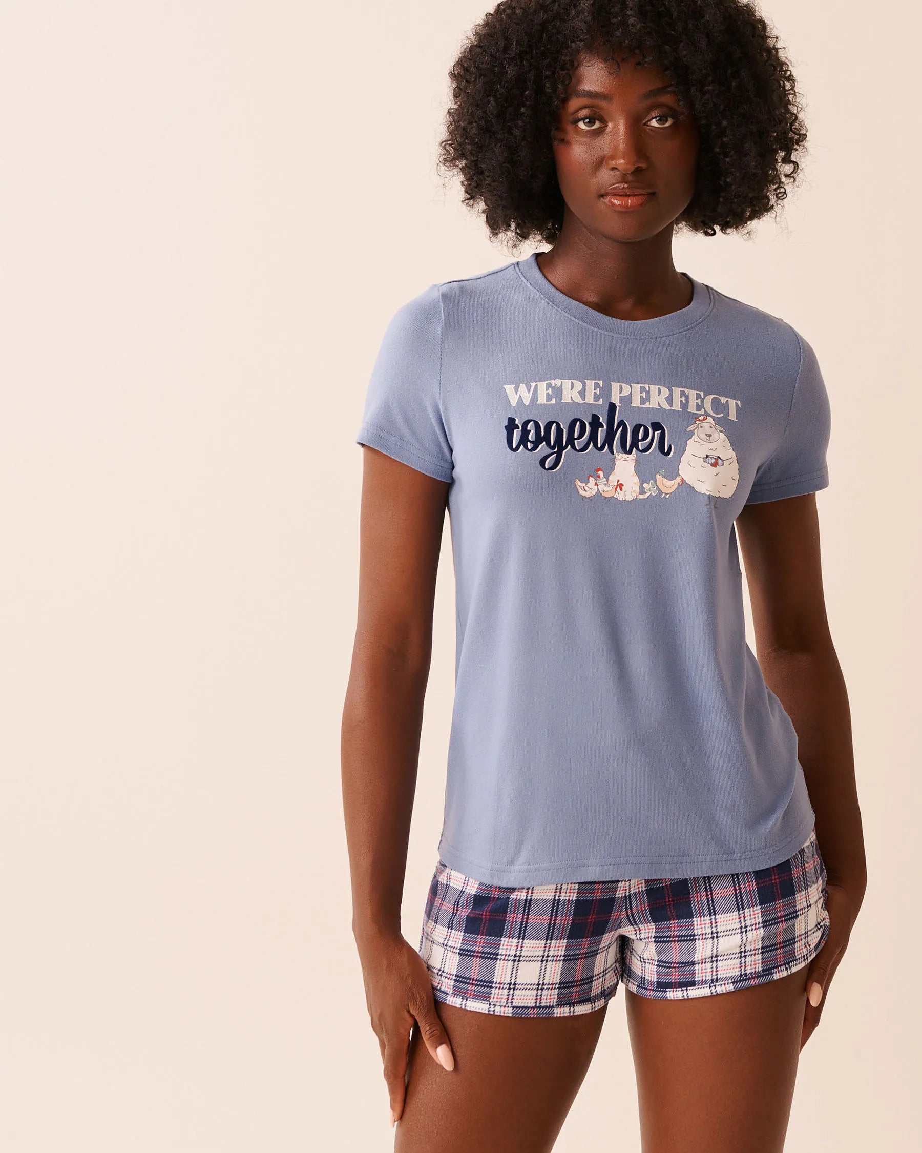 La Vie en Rose_Stonewash_Farm Friends Print Recycled Fibers T-shirt_40100797_40011_01