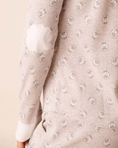 La Vie en Rose_Comfy Grey Printed Mix Sheep_Sheep Print Waffle Knit Long Sleeve Shirt_40100800_P00478_03