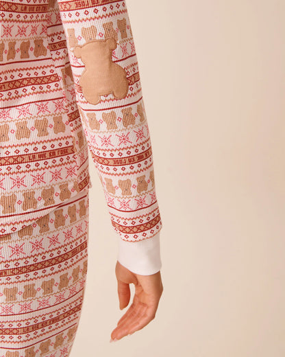 La Vie en Rose_Teddy Bear Nordic_Teddy Bear Print Waffle Knit Long Sleeve Shirt_40100800_P10557_05