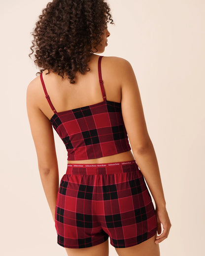 La Vie en Rose_Savvy Red Buffalo Plaid_Buffalo Plaid Super Soft Crop Cami_40100803_P60428_03