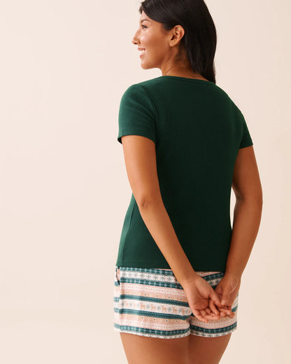 La Vie en Rose_Botanical Garden_Ribbed Henley T-shirt_40100804_30140_02