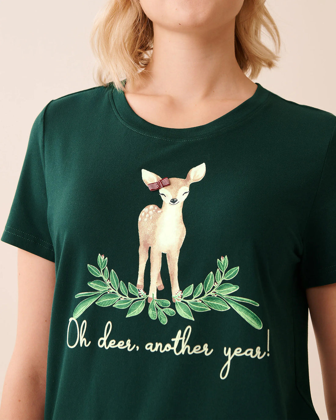 La Vie en Rose_Botanical Garden_Deer Print Super Soft T-Shirt_40100808_30140_02