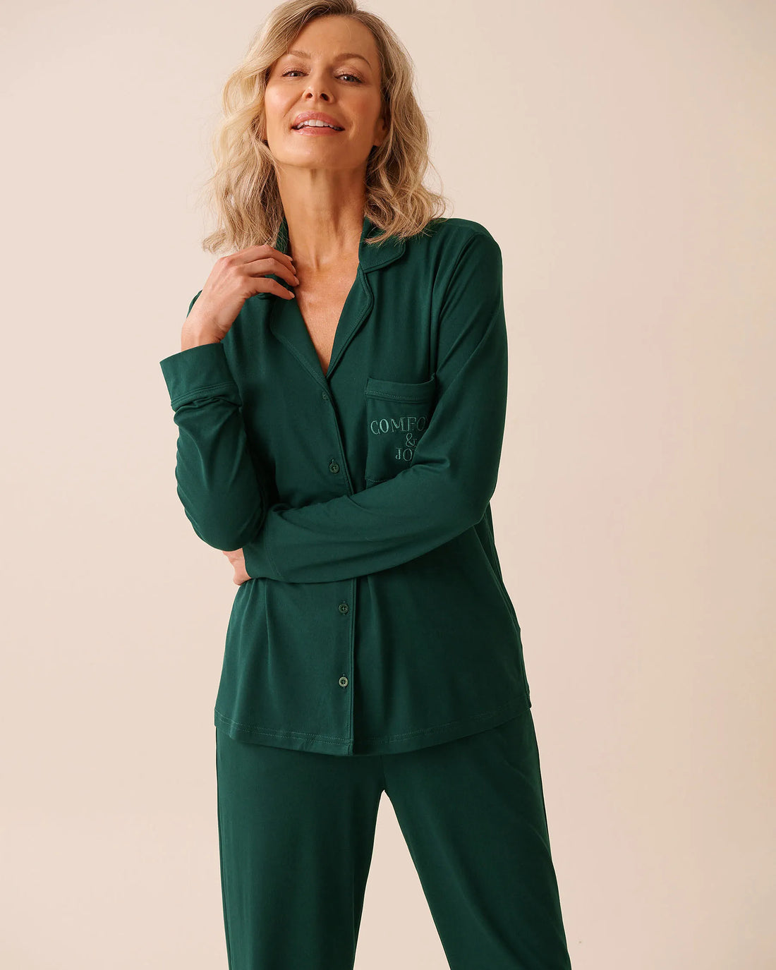 La Vie en Rose_Botanical Garden_Red Plaid Super Soft Button-Down Shirt_40100810_30140_01