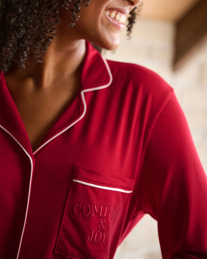 La Vie en Rose_Savvy Red_Comfort &amp; Joy Print Super Soft Button-Down Shirt_40100810_60215_02