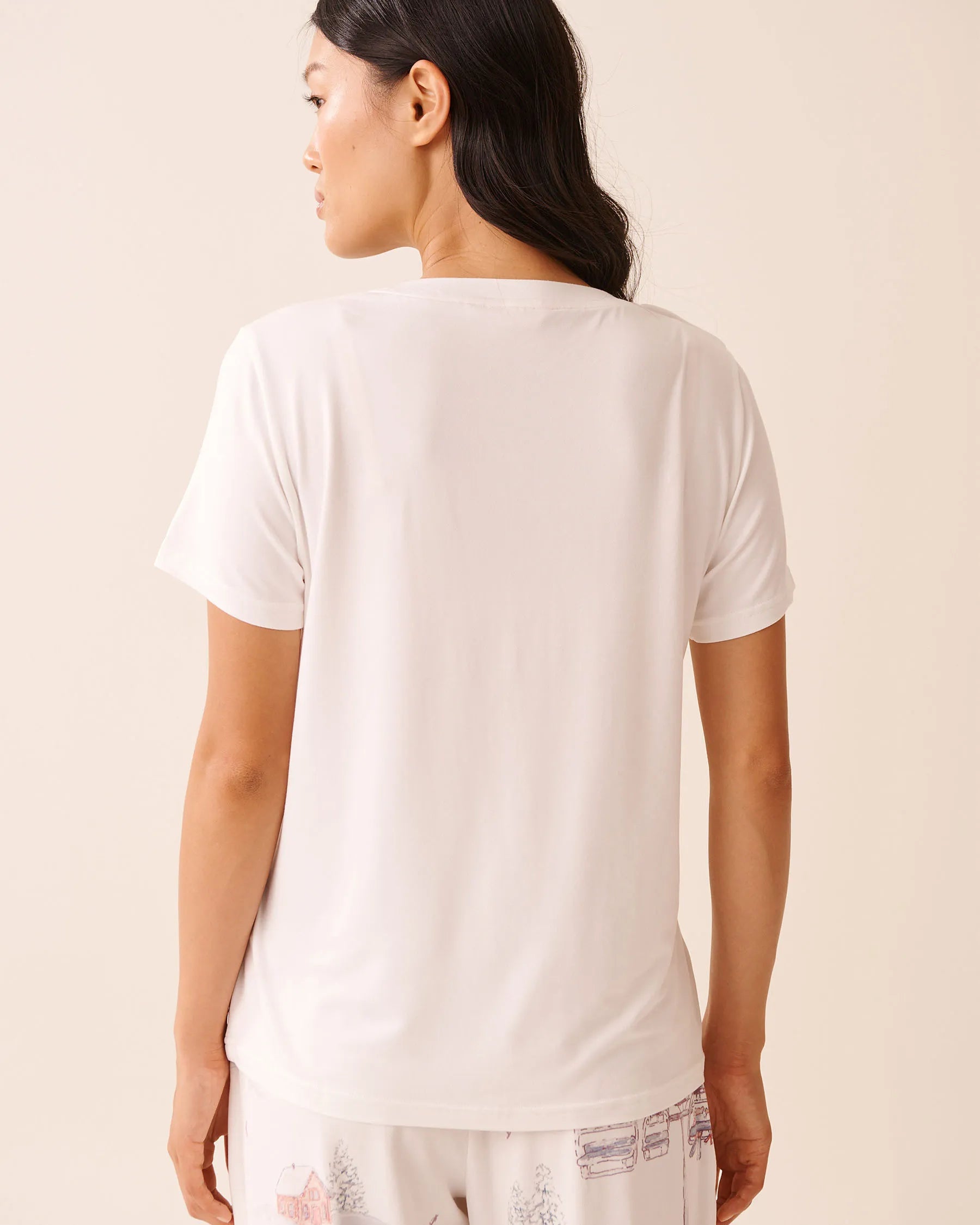 La Vie en Rose_Snow White_Apr�s-Ski Print Super Soft T-shirt_40100814_10011_03