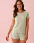 La Vie en Rose Mineral Gray Women Cotton T-shirt SKU: 40100825_30059 Image 01