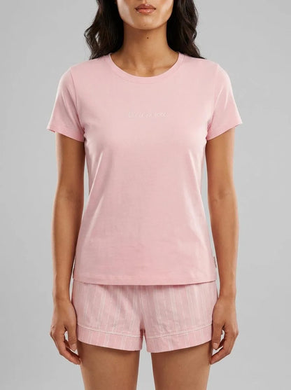 La Vie en Rose Tickled Pink Women Cotton T-shirt SKU: 40100825_60229 Image 00