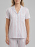 La Vie en Rose Snow White Rosette Stripe Women Rose Print Super Soft Button-down Shirt SKU: 40100827_P10575 Image 00