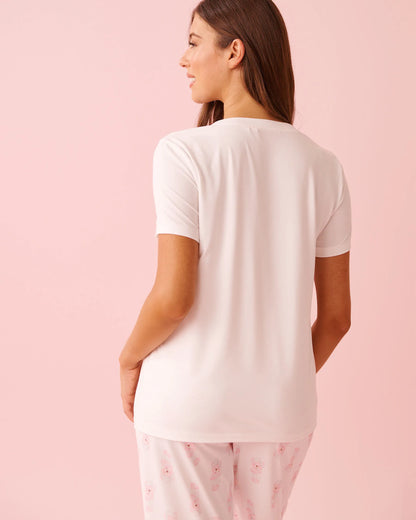 La Vie en Rose_Snow White_Spa Time Teddy Print Super Soft T-shirt_40100829_10011_02