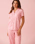 La Vie en Rose_Tickled Pink Strawberry_Spa Time Teddy Print Super Soft Button-down Shirt_40100830_P60440_01