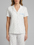 La Vie en Rose Snow White Blue Roses Women Blue Rose Print Super Soft Button-down Shirt SKU: 40100833_P10576 Image 00