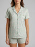 La Vie en Rose Mineral Gray Floral Women Cherry Blossom Print Super Soft Button-down Shirt SKU: 40100833_P30142 Image 00