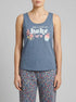 La Vie en Rose China Blue Women Flowers & Cupcake Print Cotton Scoop Neck Cami SKU: 40100834_40126 Image 00