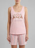 La Vie en Rose Crystal Rose Women Dog & Cupcake Print Cotton Scoop Neck Cami SKU: 40100834_60108 Image 00