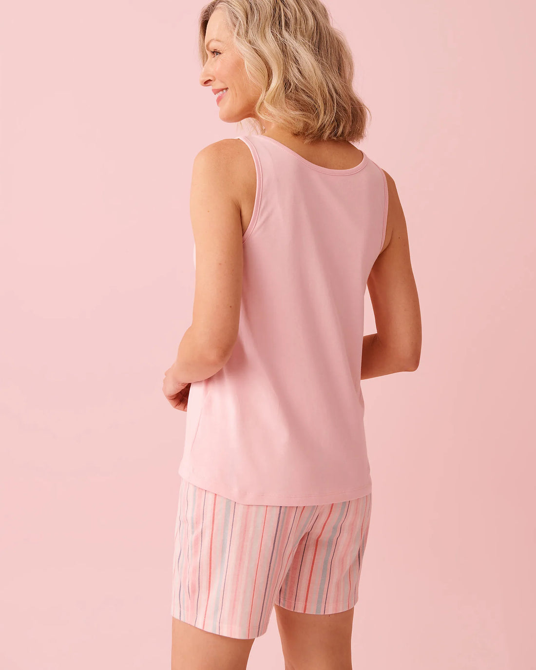 La Vie en Rose Crystal Rose Women Dog &amp; Cupcake Print Cotton Scoop Neck Cami SKU: 40100834_60108 Image 02