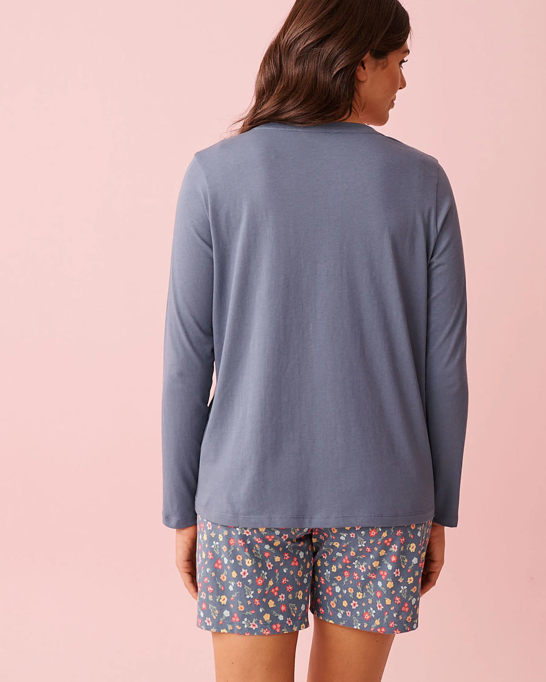 La Vie en Rose China Blue Women Cupcake Print Cotton Long Sleeve Shirt SKU: 40100835_40126 Image 02