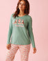 La Vie en Rose Aquifer Women Dog & Cupcake Print Cotton Long Sleeve Shirt SKU: 40100835_40200 Image 01