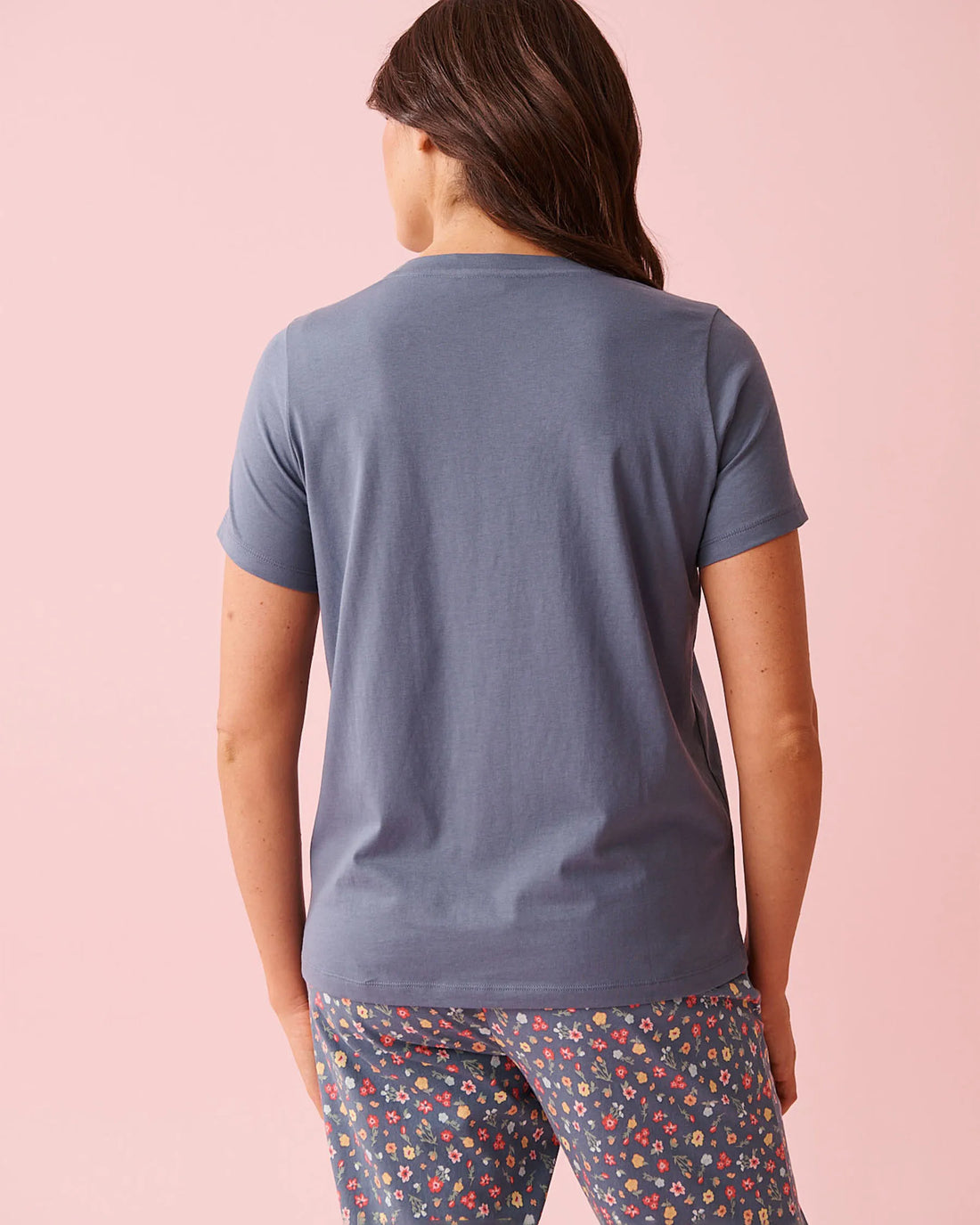 La Vie en Rose China Blue Screen 2 Women Cupcake Print Cotton Crew Neck T-shirt SKU: 40100836_P40538 Image 02