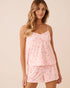 La Vie en Rose Pink Icing Gingham Floral Women Floral Gingham Print Super Soft Cami with Shelf Br SKU: 40100837_P60468 Image 01