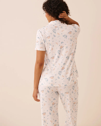 La Vie en Rose Snow White Brunch Women Brunch Print Super Soft Button-down Shirt SKU: 40100844_P10587 Image 02