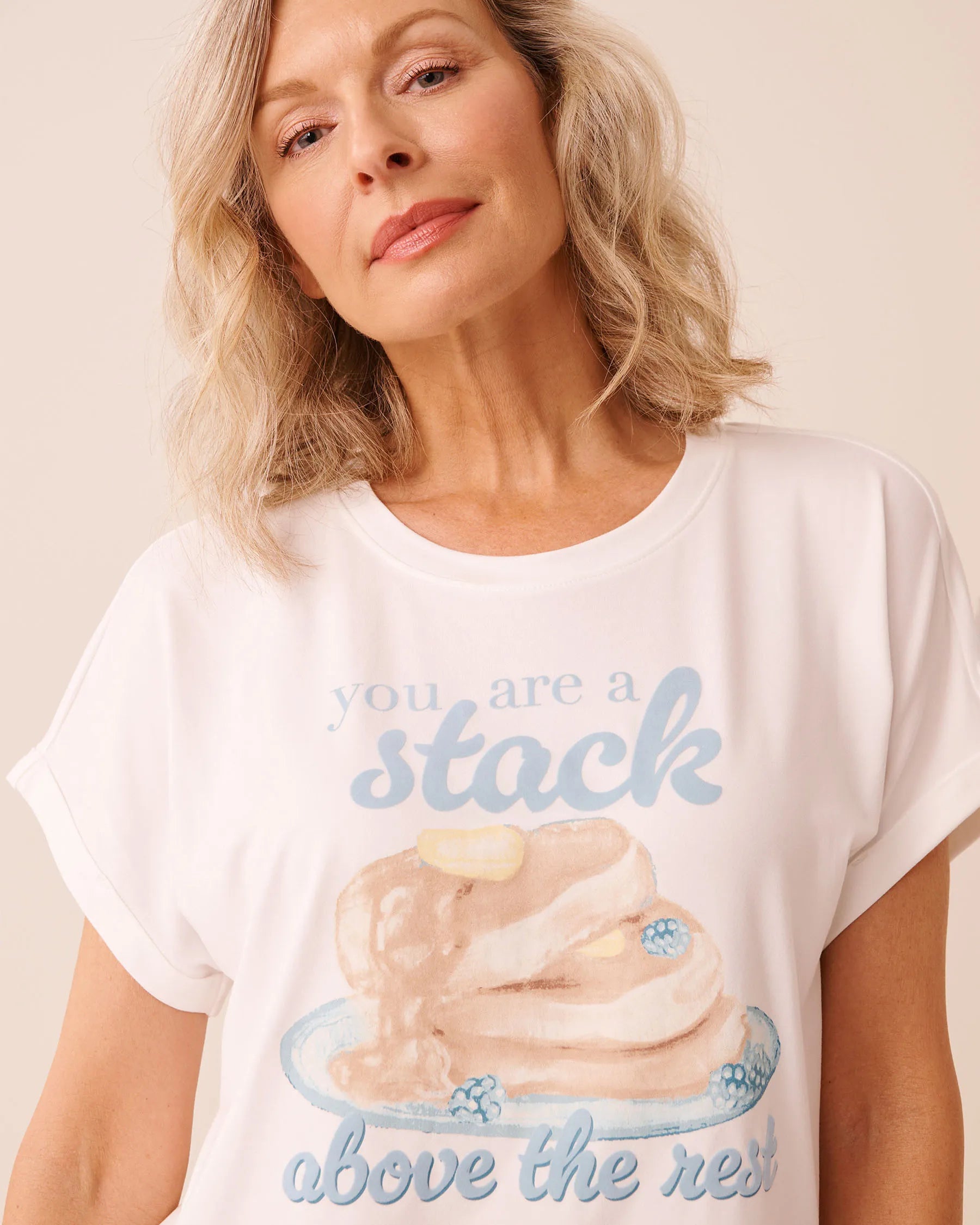 La Vie en Rose Snow White Women Brunch Print Super Soft T-shirt SKU: 40100845_10011 Image 03