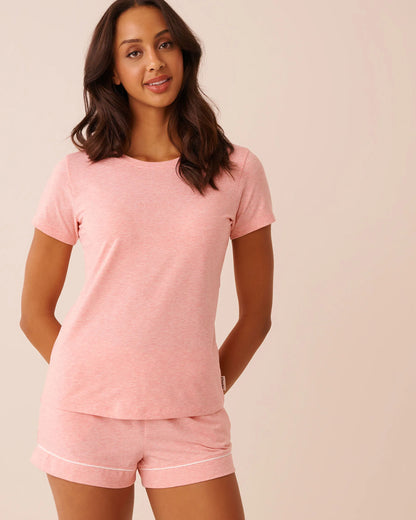 La Vie en Rose Pink Icing Mix Women Essential Breathable Cotton Pajama T-Shirt SKU: 40100849_60233 Image 01