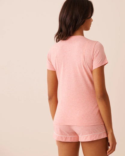 La Vie en Rose Pink Icing Mix Women Essential Breathable Cotton Pajama T-Shirt SKU: 40100849_60233 Image 02