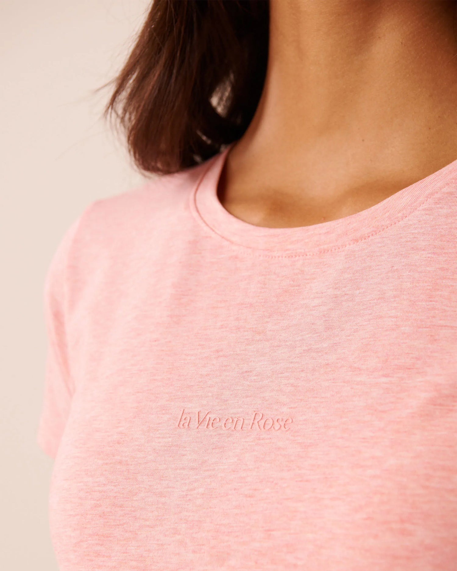 La Vie en Rose Pink Icing Mix Women Essential Breathable Cotton Pajama T-Shirt SKU: 40100849_60233 Image 03