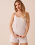 La Vie en Rose Quiet Gray Gingham Women Cotton Cami with Shelf Bra SKU: 40100857_P00516 Image 01