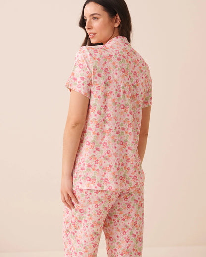La Vie en Rose Watercolor Floral Women Floral Print Super Soft Button-Down Shirt SKU: 40100862_P10605 Image 02