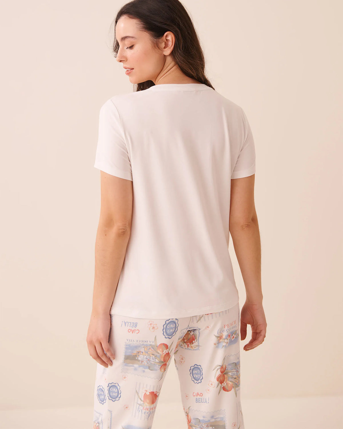 La Vie en Rose Snow White Women Dolce Vita Print Super Soft T-Shirt SKU: 40100864_10011 Image 02