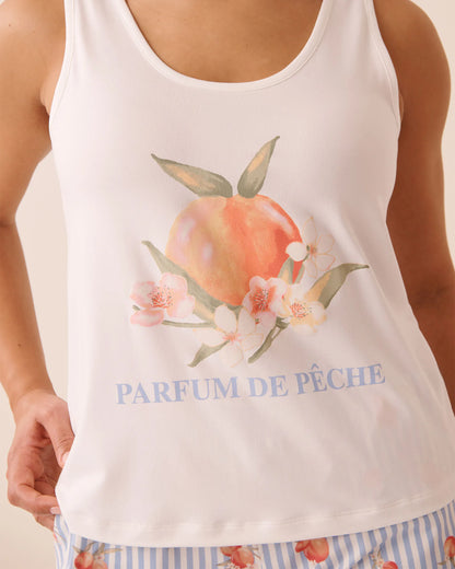 La Vie en Rose Snow White Women Peach Print Super Soft Cami SKU: 40100865_10011 Image 03