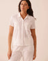 La Vie en Rose Snow White Women Cotton Eyelet Button-Down Shirt SKU: 40100873_10011 Image 01