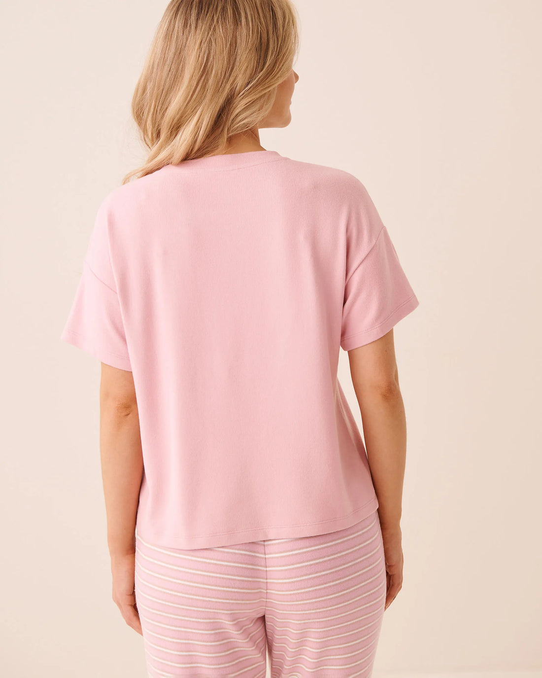 La Vie en Rose Pink Nectar Women Bengal Cat Print Soft Knit Short Sleeve T-Shirt SKU: 40100885_60036 Image 02