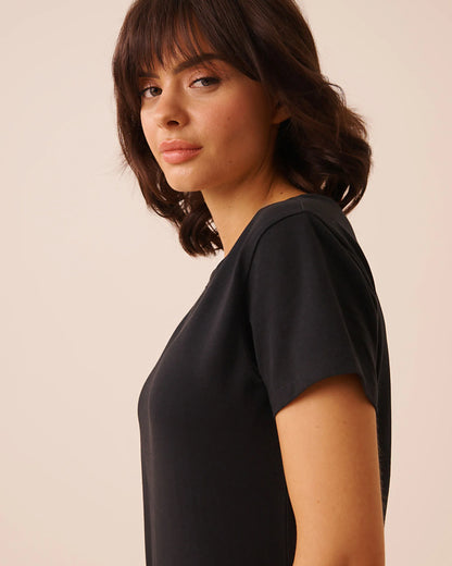 La Vie en Rose Black Beauty Women Cotton Short Sleeve T-Shirt SKU: 40100887_00001 Image 03