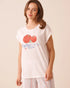 La Vie en Rose Snow White W/Screen Women Tomato Print Cotton Short Sleeve T-Shirt SKU: 40100890_P10562 Image 01