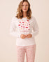 La Vie en Rose Snow White Women Tomato Print Cotton Long Sleeve Shirt SKU: 40100891_10011 Image 01