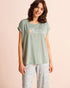 La Vie en Rose Green Milieu Women Chicken Print Super Soft Short Sleeve T-Shirt SKU: 40100904_30141 Image 01